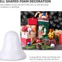 2 x STOBOK Flower Decor 20 Pcs Craft Foam Bells White Christmas Bells Polystyrene Bells Shapes for DIY Home Craft Project Christmas Tree Holiday Party Supplies 7.4cm Birthday Party Supplies
