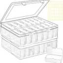 30pcs Bead Storage Containers,Large Bead Organizer Boxes And Craft Storage Boxes For Bracelet Making Diy Jewelry Craft Nails, Bracelets, Jewelry, Diamonds, Clay Beads, Screws,3.3x2.36x0.98Inch