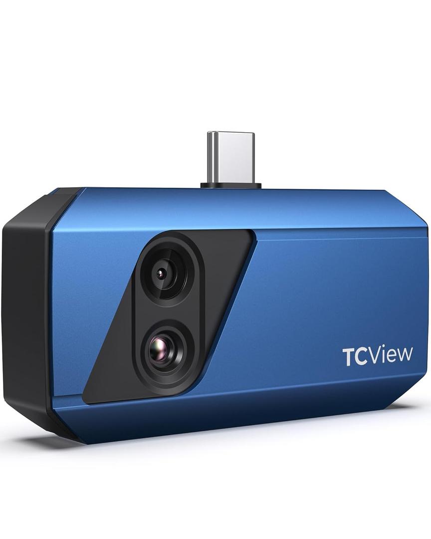 TOPDON TC001 Plus Thermal Camera for Android, 256 x 192 IR High Resolution with Visual Camera, 25Hz Refresh Rate, Dual-Lens Thermal Imaging Camera for Smartphones and Tablets, PC(not for iOS)