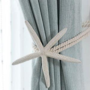 CHICTIE 2 Pieces Natural Starfish Curtain Tiebacks Rope Drape Cotton Tie Band Drapery Holdbacks Beige White Room Dcor for Indoor/Outdoor