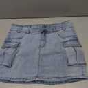 Low Waist Cargo Skirt Women Button Mini Cargo Denim Skirt with Pocket Mini Skirt XL