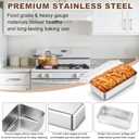 TeamFar Loaf Pans for Baking Bread, 9 x 5 Inch Stainless Steel Bread Loaf Pan with Lid, Meatloaf Pan Tin for Homemade Bread, Brownies, Meal Prep, Storage, Healthy & Dishwasher Safe - Set of 2