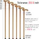 Wooden Walking Cane with 5 Height for Men and Women, Handmade Wood Cane with Comfort Grip Handle, Supportive Mobility Aid for Seniors, Fashionable & Classic Lightweight Stick
