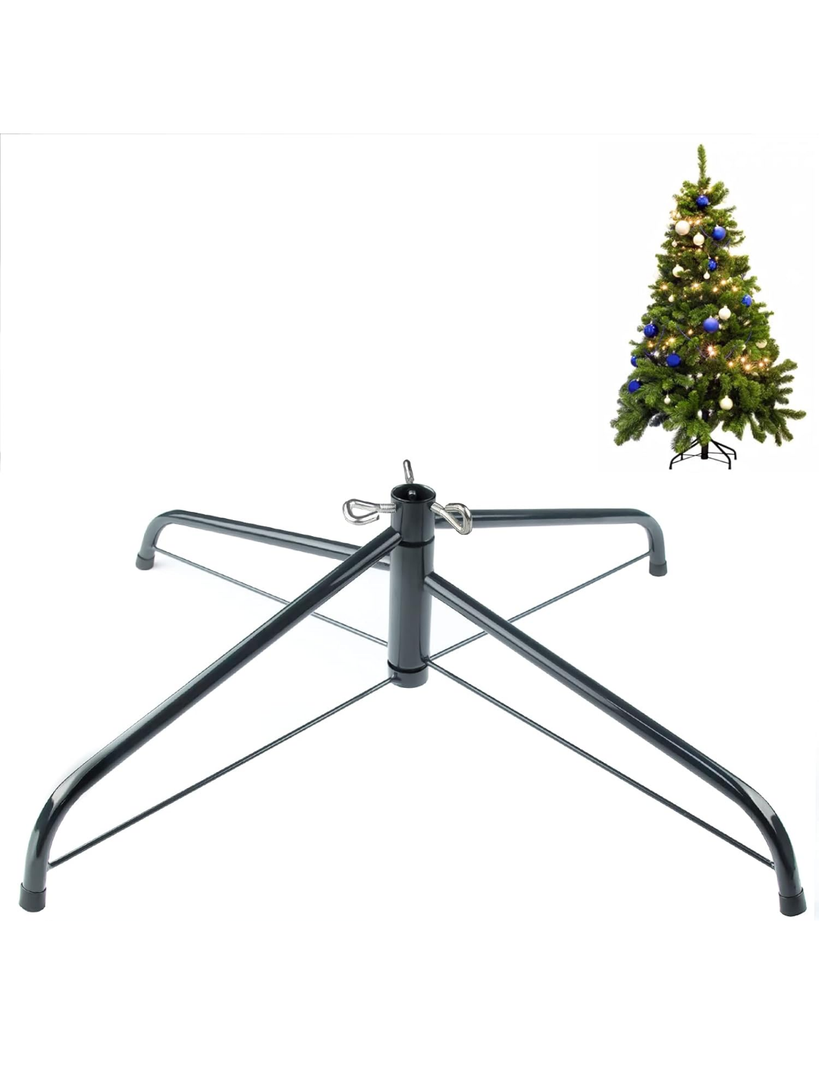 MNKXL 28 Inch Christmas Tree Stand for 4 to 10ft Christmas Trees, fits 1.3 inch Pole, Folding Christmas Tree Stand