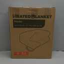 Electric Heated Blanket Queen Size 84"x90" - Dual-Sided with Microplush & Sherpa Fabric, 4 Heat Settings & 10 Hours Auto Off, Dual Controller, Machine Washable - Dark Blue (07-dark Bule)