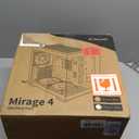 MATX PC Case, Top 240mm Radiator Support, 5 PCIe Slots for Max GPU Cooling, Extra Space for 160mm PSU & Easy Cable Management, 3120mm ARGB Fan with Controller (Non-PWM), Type-C, Mirage 4 Black