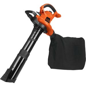 BLACK+DECKER Leaf Blower Leaf Vacuum and Leaf Mulcher 3-in-1, Electric Blowers for Lawn Care, 12 Amp, 250 MPH, 400 CFM (BV6000)