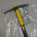 Forged Adze Pick, Weeding Mattock Hoe, Pick Axe 15-Inch, One Piece Intact Drop Forged, Plastic Coated Fiberglass Handle, 1.4LB