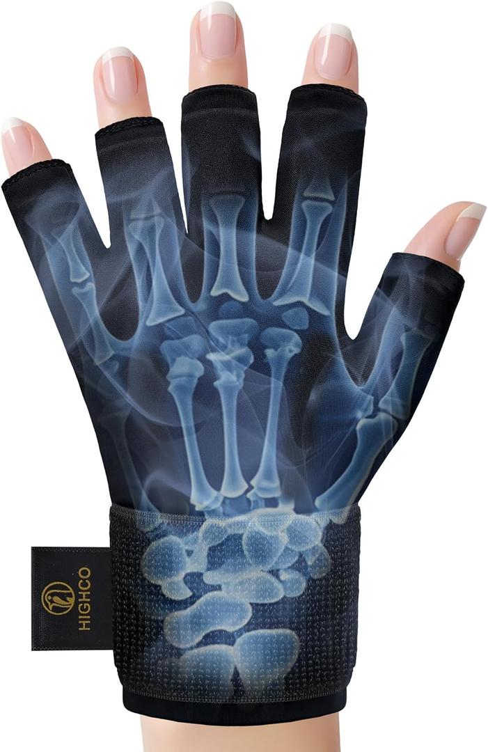 highco Hand Ice Pack Cooling Ice Glove for Pain Relief,Hot&Cold Therapy Hand Wrist Ice Pack Wrap for Arthritis L