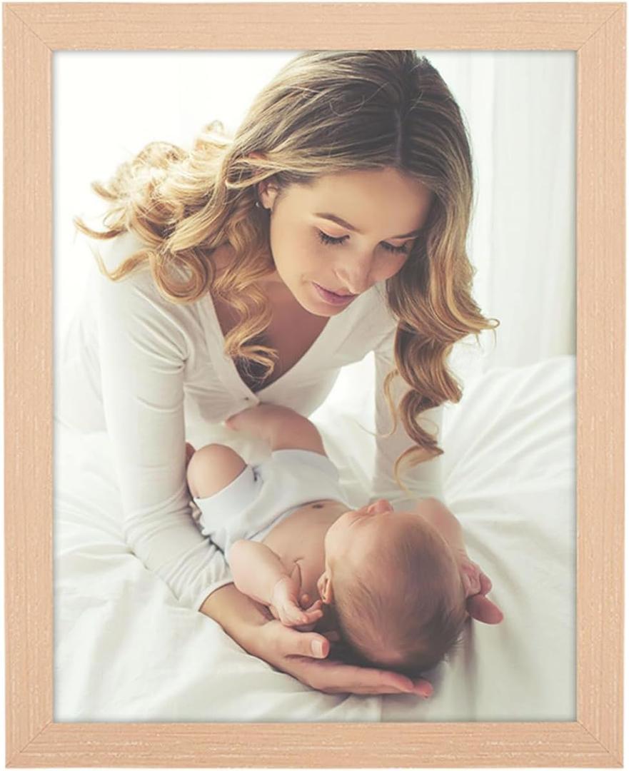 10x13 Frame Natural Woodgrain,Rustic 13x10 Picture Frame Beige, Art Pic Hanging Poster Frame, 10 by 13 Gallery Family Concert Portrait Photo Frame Anniversary/Birthday/Wedding/Thank you/Christmas Gift