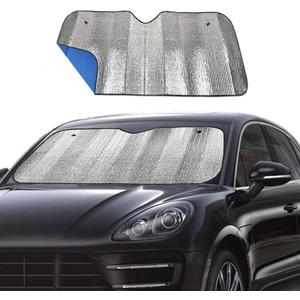 Windshield Sunshade Car Foldable UV Ray Reflector Auto Front Window Sun Shade Visor Shield Shade,Keeps Vehicle Cool - Blue (55" x 27.5")