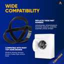 Canamax W10006384 Washer Drive Belt - Compatible with Whirlpool Kenmore Washers - Replaces W10006384 AP6014712 PS11747978 WPW10006384 - Pack of 2