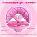 ZEYGLXC 2023 New Mermaid Baby Swimming Pool Floats,Inflatable Pool Swim Ring with Seat and Handle for Babies Toddlers Infant Training Summer