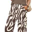 WIHOLL Two Piece Sets for Women Summer Spring Outfits Travel Airport Beach Vacation Clothes Wide Leg Pants Lounge Sets L