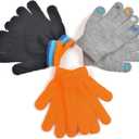 3 Pairs of Cute Dinosaur Gloves for Children, Winter Warm Full Finger Gloves, Suitable for Outdoor and Indoor Use By Boys and Girls