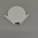 BRAINWAVZ Mini Circular Corner Shelf Mount for Security Cameras, Baby Monitors, Speakers, Plants & More, Universal Holder, Strong Adheasive, No Mess, Screwless (White)