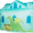 Chuckle & Roar Inflatable Air Castle Play Tent 4.5 Ft Tall Indoor Inflatable Castle, No Poles Needed, Inflates with Box Fan (Not Included) Pretend Play Fort for Kids Ages 3+