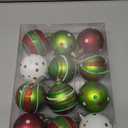 12 Pcs Christmas Ball Ornaments for Tree, 2.4 Inch Glittering Hanging Bulbs Pendants for Christmas Tree Decorations Red and Green