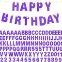 TaoBary 112 Pcs DIY Letter Custom Banner Glitter Customizable Banner Kit Including 107 Letters and Numbers 3 Rope for Valentine Birthday Party(Purple)