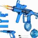 Electric Water Gun for Adults & Kids, Powerful Automatic Squirt Water Guns with Sound & LED Flashing, 32ft Long Range, Summer Outdoor Water Toys for Pool Beach Party Gifts for Boys & Girls(Blue)