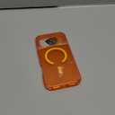 Hekodonk for iPhone 17 Pro Max Case, Compatible with Magsafe Heavy Duty Full Body Shockproof Protection 3 in 1 Women Girl Bling Case,Glitter Orange