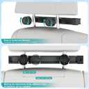 Car Headrest Camera Holder,2-Stage Aluminum Alloy Extension Foldable Arm, Double 1/4"-20 Threaded Screw Compatible with GoPro/Insta 360 / DJI OSMO Pocket3 / Mevo Start/DSLR/iPhone