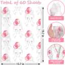 60 Sheets Easter Bunny Ballon Tissue Paper Bluk, 20 x 14'' Preppy Bunny Ballon Patterns Wrapping Paper for Spring Easter Birthday Gift Bag Supplies