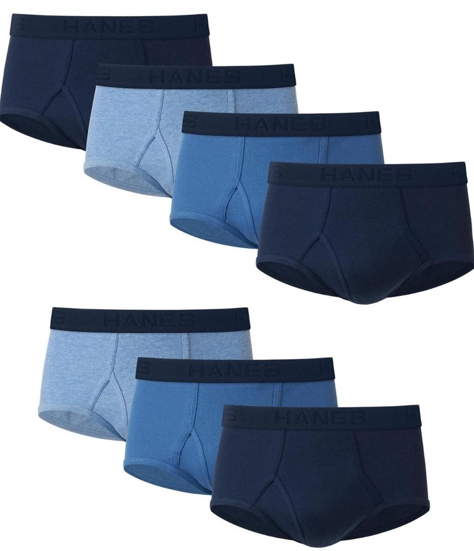 Hanes Men's Underwear Briefs Pack, 7-Pack, Sexy Men's Underwear, Cool & Breathable Cotton Underwear, Wicking, Black L
