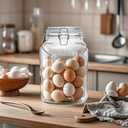 1 Gallon Super Wide Mouth Glass Jars with Airtight Lids,2 Pack Gallon Mason Jars Glass Storage Container for Canning,Pickling,Fermenting