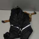 BRKURLEG Black Dog Coat with Harness, Dog Winter Jacket, Dogs Onesie Body Warm Jackets, Small Dogs Winter Coats Reflective Windproof Warm Cold Weather Coats, Pet Waterproof Jacket Hiking S