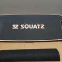 SQUATZ Wooden Balance Board, Standing Desk Anti Fatigue Mat Exercise Equipment with Ergonomic Design and Comfortable Non-Slip Surface, Wobble Board for Skateboard, Hockey, Snowboard, Black (SQDBB-1)