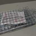 Live Animal Cage Trap, Collapsible Humane Live Animal Cage Trap, Galvanized Steel Humane Live Trap Cage for Rabbit,Stray Cat, Groundhog, Raccoon, Squirrel, Chipmunk, Mole, Gopher, Skunk, 24"x7.3"x8"