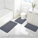 Arotive Memory Foam Bathroom Rug Mat 54x24, Ultra Soft and Absorbent Bath Mat, Machine Wash Dry, Comfortable Bath Rug Carpet for Bathroom Floor, Tub and Shower, Dark Grey