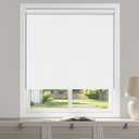 LazBlinds No Tools No Drill Cordless Roller Shades, 100% Blackout Blinds for Windows, Thermal Insulated UV Protection Roll Up Blinds for Windows, 20" W x 72" H, White