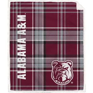 NCAA Playmaker Plaid Ultra Cozy Sherpa Throw