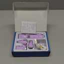 Dog Grooming Clippers Kit-Electric Rechargeable Cat Trimmer Tools-Cordless Quiet Pet Nail Paw Grinder-4 in 1 Multifunctional Low Noise Shaver-Razor for feet Face Ears Toenail Eye (Purple)