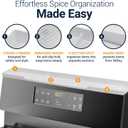 Silicone Magnetic Stove Shelf For Back Of Stove - Over The Stove Shelf, Magnetic Stove Top Shelf, Over The Stove Spice Rack, Oven Shelf For Top Of Stove, Heat Resistant, Includes 6 Extra Plates, White