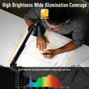 Led Desk Lamp for Home Office - Swing Arm Desk Lamp with Clamp - Architect Adjustable Gooseneck Table Lamp with 5 Color Modes & 10 Brightness for Reading Working Drafting (Black)