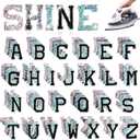 104PCS Iron on Letter Patches: 2 Inch Iron Glitter Letters A-Z - Varsity Initial Patch for Clothing Hat Backpacks Make-up Bags DIY Gifts Decor