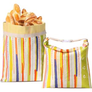 2-Pack Beeswax Bread Bags for Sourdough Homemade BreadXL Reusable Beeswax Bread Storage BagPortable with large capacityKeeps Fresh, Easy to Clean