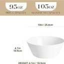 MALACASA Serving Bowls, 105 OZ Large Salad Bowls Set of 2, Porcelain White Bowls for Kitchen, Deep Bowls for Salad, Soup, Pho and Fruit, Ceramic Serving Bowls for Party, Microwave Safe, Series Regular