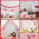 Zhanmai 12 Pcs Valentine's Day Ball Ornaments Pink Mini Fabric Wrapped Ball 1.97 Inch Decorative Hanging Tree Ornaments Love Decorations for Wedding Party Supplies