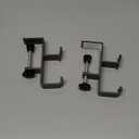 6 Pack Christmas Stocking and Garland Holders with 2 Hooks, Mantle Garland Holder for Hanging Christmas Stockings, Adjustable Fireplace Garland Holder & Stocking Hanger, Max 2.1" Thick Mantle - Black