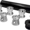 Black Aluminum Solvent Trap Kit 8-Inch Tube with Multiple End Caps Fit for Industrial Grade Automotive Filter System