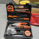 Roadside Car Emergency Kit, Winter Car Safety Kit with 10FT Jumper Cables, Tow Strap, Tool Kit, Reflective Warning Triangle, Road Trip Essentials, for New Drivers, Teens (119RED)