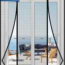 Magnetic Screen Door Upgraded PET Mesh Stronger Than Fiberglass and Polyester,Hands Free,Keeps Bugs Out,Pet & Kid Friendly,Suitable for Sliding Door,Large Patio Door and French Door-72''x80''