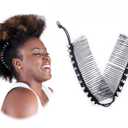 HairZing clip |Stretchy Banana Hair Clips for Women with Silver |Vintage Clincher Comb Tool for Thick, Thin, and Curly Hair | Elastic Double Comb Clip for Girls (Large)