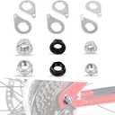 12PCS Bicycle Axle Nuts and Safety Washers, 3 Size M8 M9.5 M10 Bike Wheel Nuts Kit, Black Silver Bike Axle Nuts Washers for Front Rear Mountain Road Kid City Bike Wheel