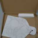 Patelai Marble Cutting Board Set of 3, White Cheese Board Charcuterie Chopping with Knife Fork 12 x 8 x 0.5 in Stone Serving Tray Slab with Handle for Kitchen Pastry Meat Fruit Housewarming Gift