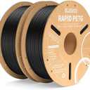 ELEGOO Rapid PETG Filament 1.75mm Black 1KG, High Speed Up to 600mm/s 3D Printer Filament Dimensional Accuracy +/- 0.02 mm, 1kg Cardboard Spool Fits for Most FDM 3D Printers